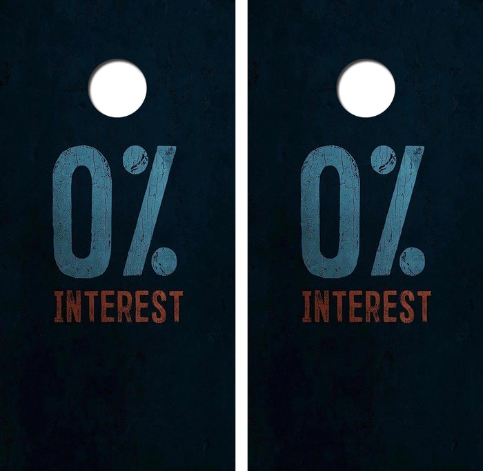 0% Interest Cornhole Design
