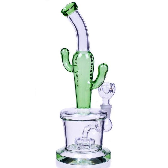 9" Cactus Bong Circle Perc