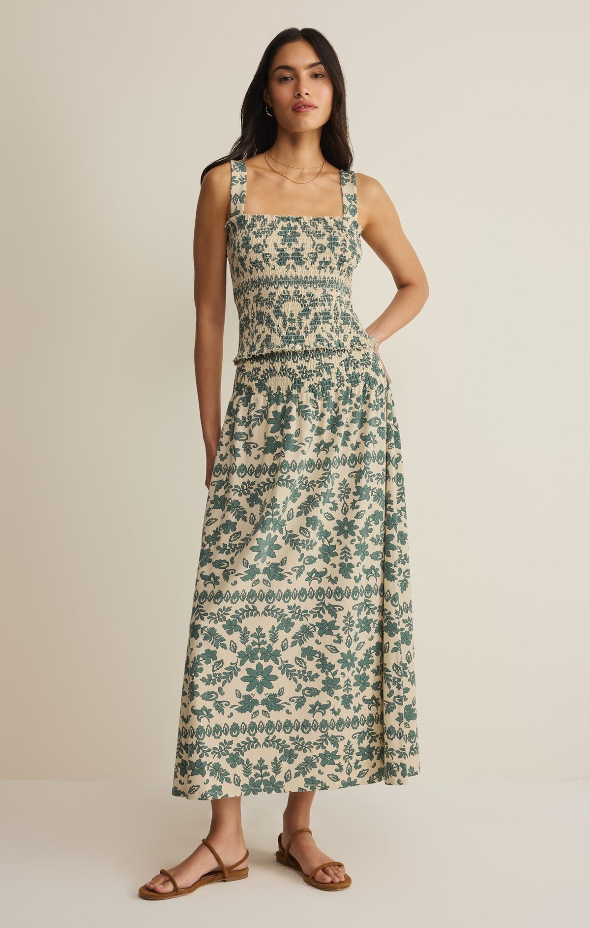 Leya Tera Paisley Smocked Top