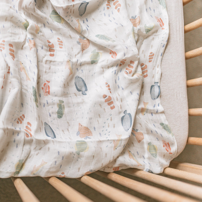 Bamboo Swaddle - Marine Fish