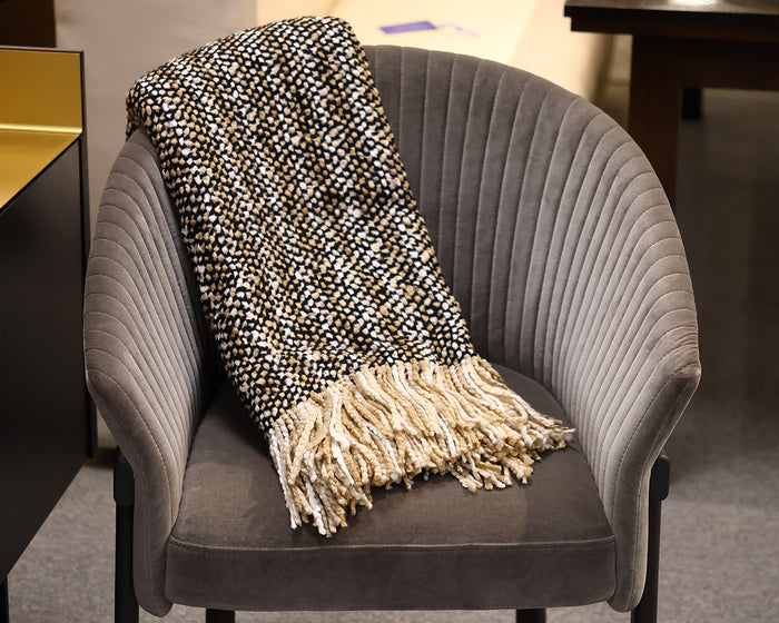 Bedford Collection Stria Throw - Oyster