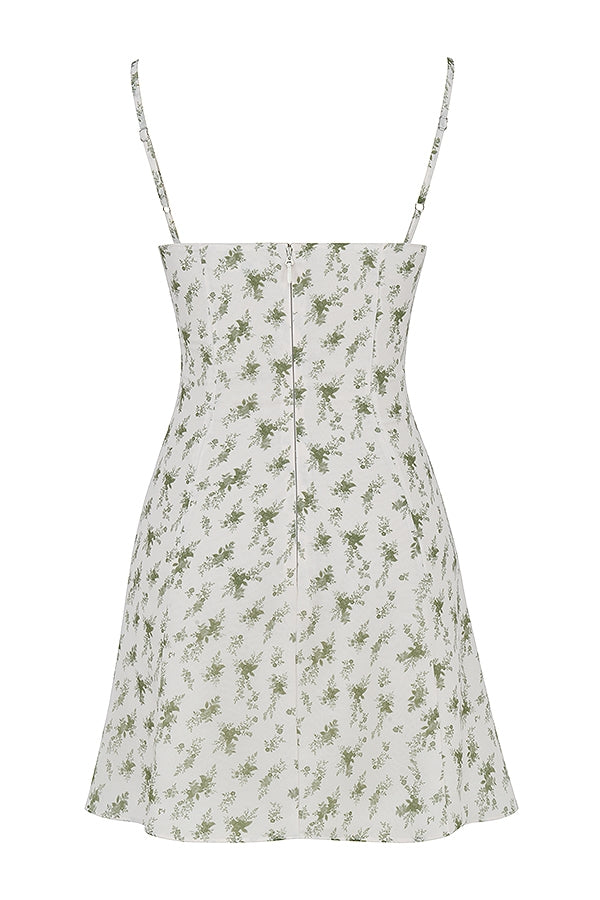 garden print mini dress
