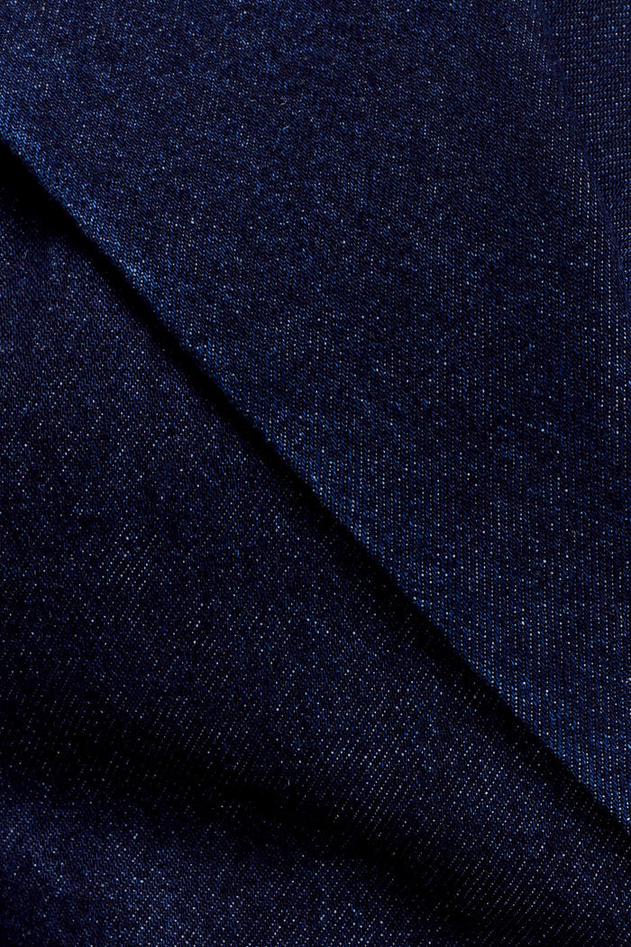 Charley Structured Tie Denim Top - Indigo Blue