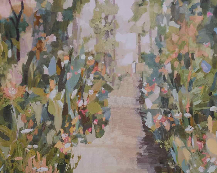 Framed Print: "Flower Garden Path II"
