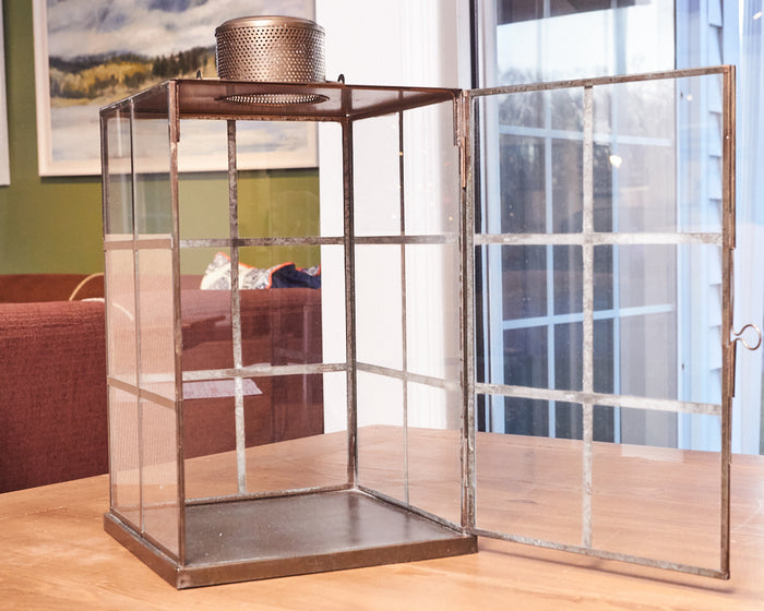 'Grimwig' (S) Brass Metal Glass Lantern
