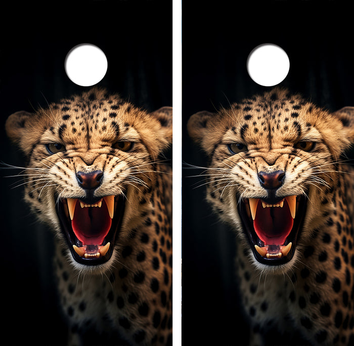 Hungry Cheetah Cornhole Design