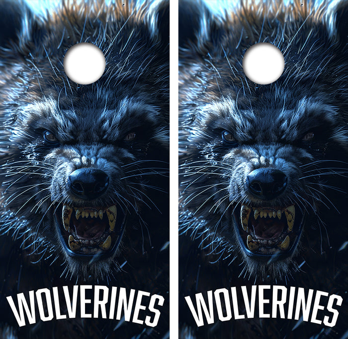 Michigan Wolverines Cornhole Design