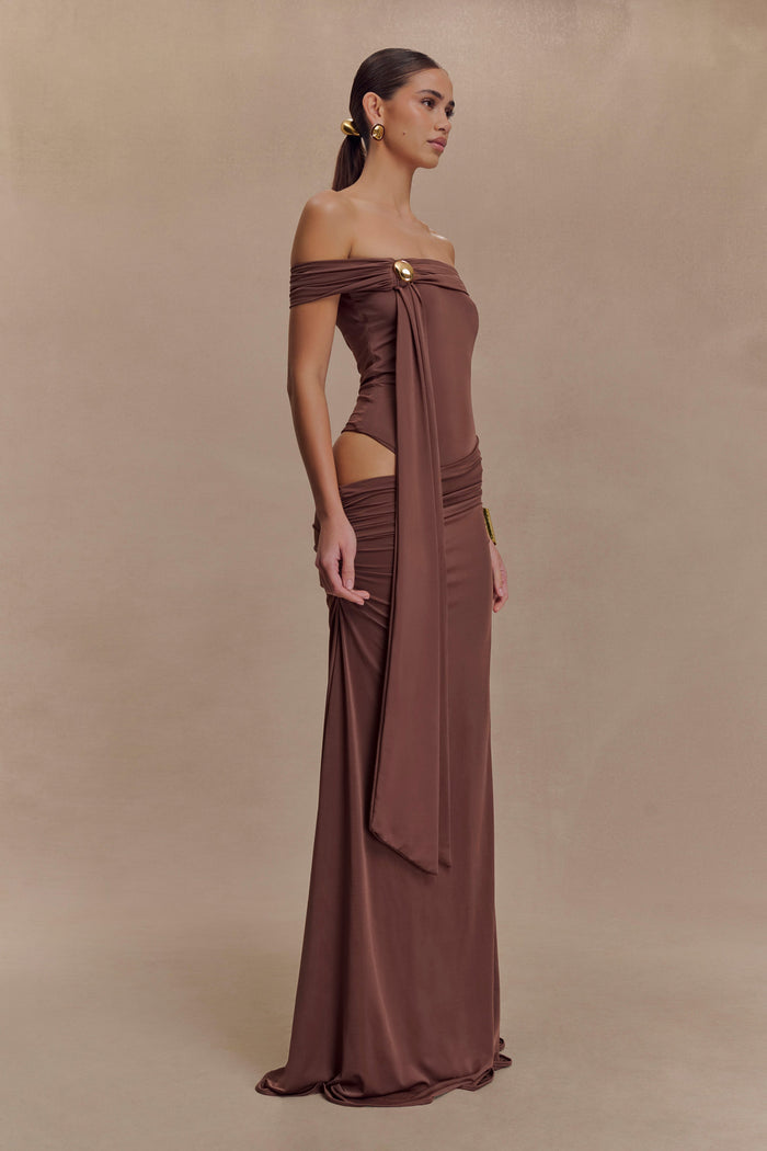 Oliver Slinky Maxi Dress - Chocolate