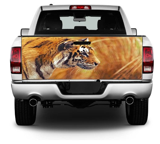 Tiger Stalking It's Prey Tailgate Wrap Vinyl Graphic Decal Sticker