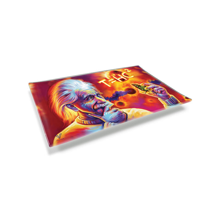 V Syndicate Shatter Proof Glass Rolling Tray - T=HC2 Einstein Solar Diesel