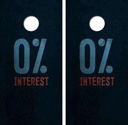 0% Interest Cornhole Design