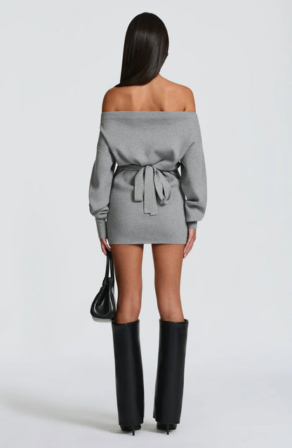 Sawyer Mini Dress - Light Grey