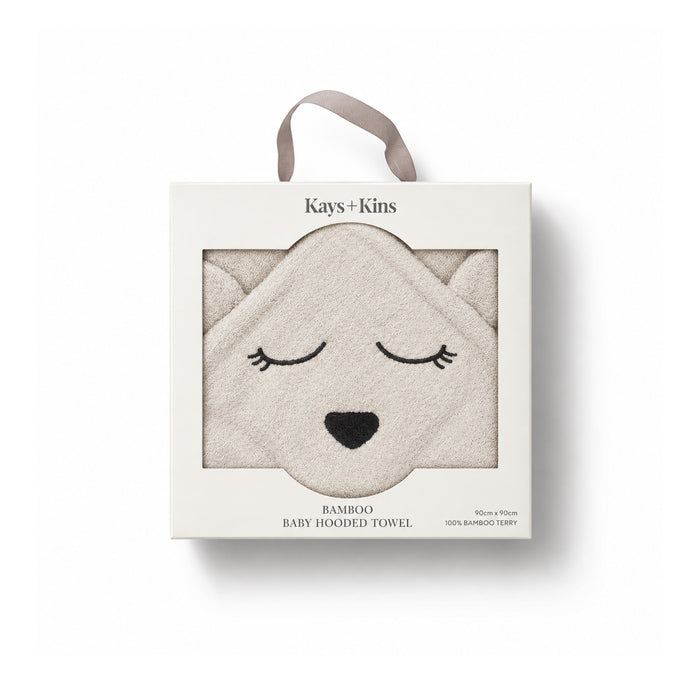 100% Bamboo Hooded Towel - Bear