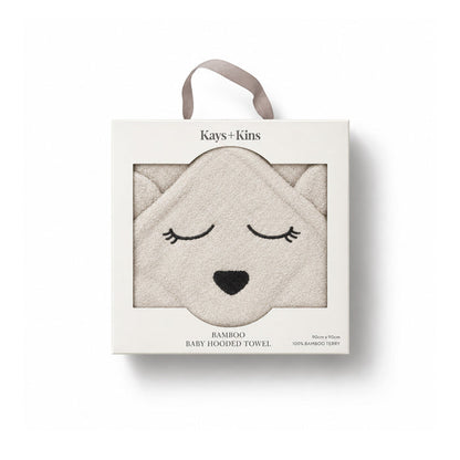 100% Bamboo Hooded Towel - Bear