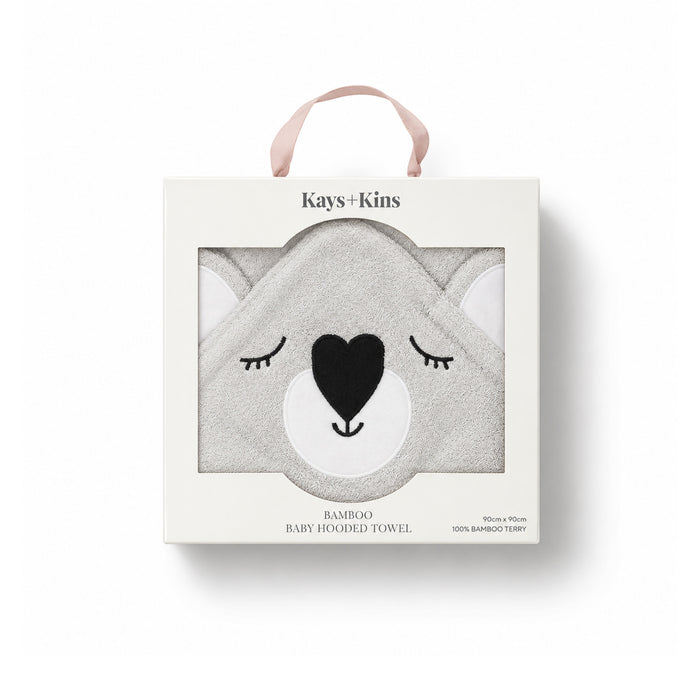 100% Bamboo Hooded Towel - Koala