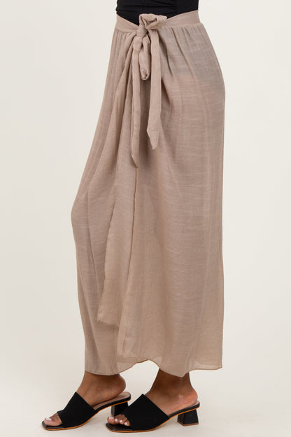 Beige Loose Beach Cover Up Skirt