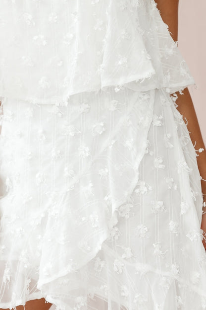 Bel Air Embellished Bandeau Dress White