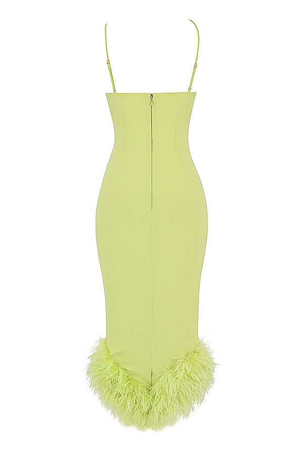 lime midi dress