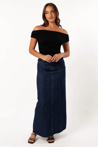 Lanna Off Shoulder Top - Black