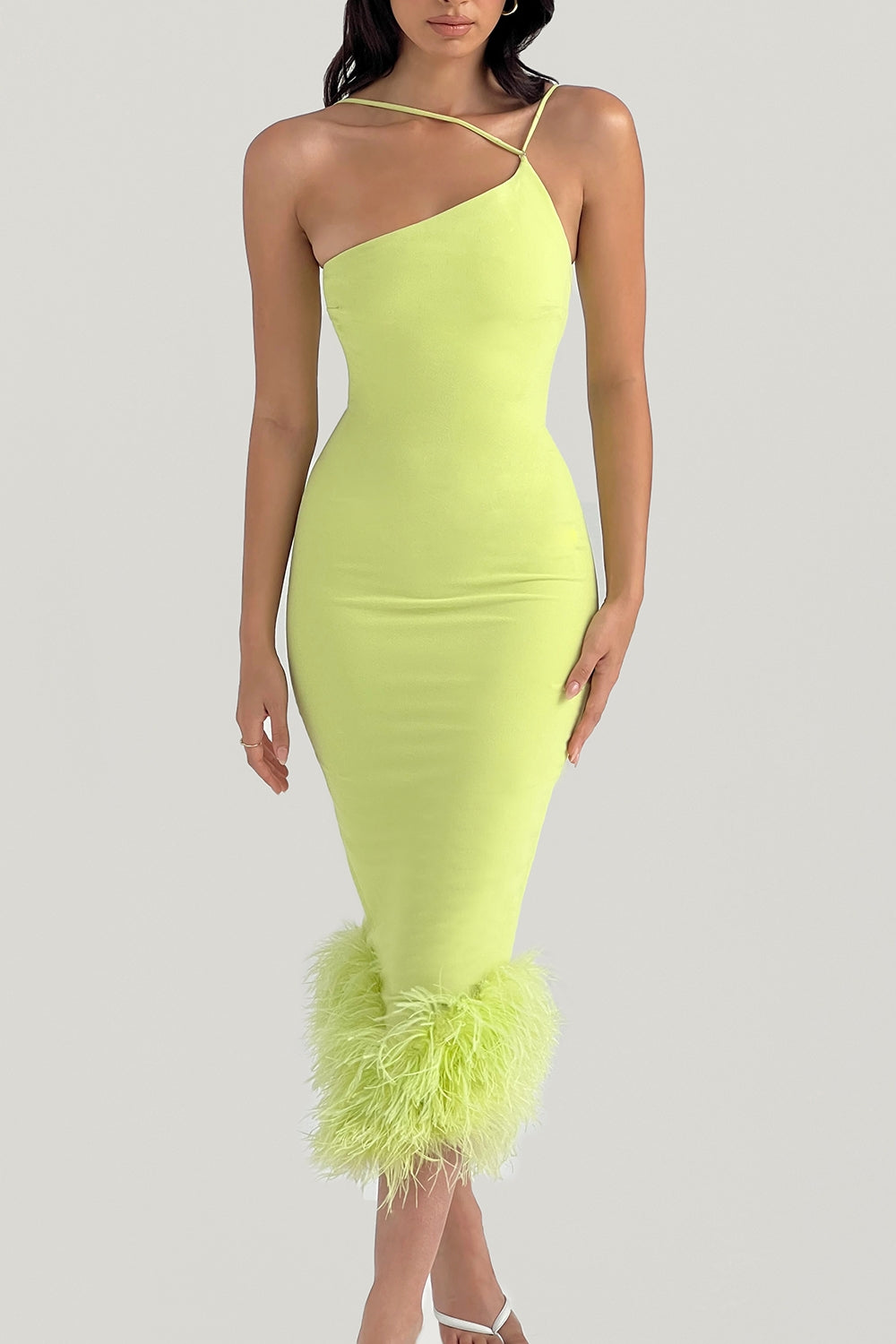 lime midi dress