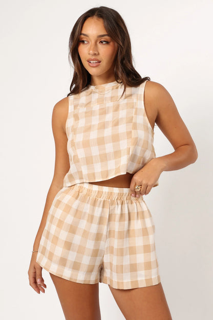 Jemmy Top - Beige Check