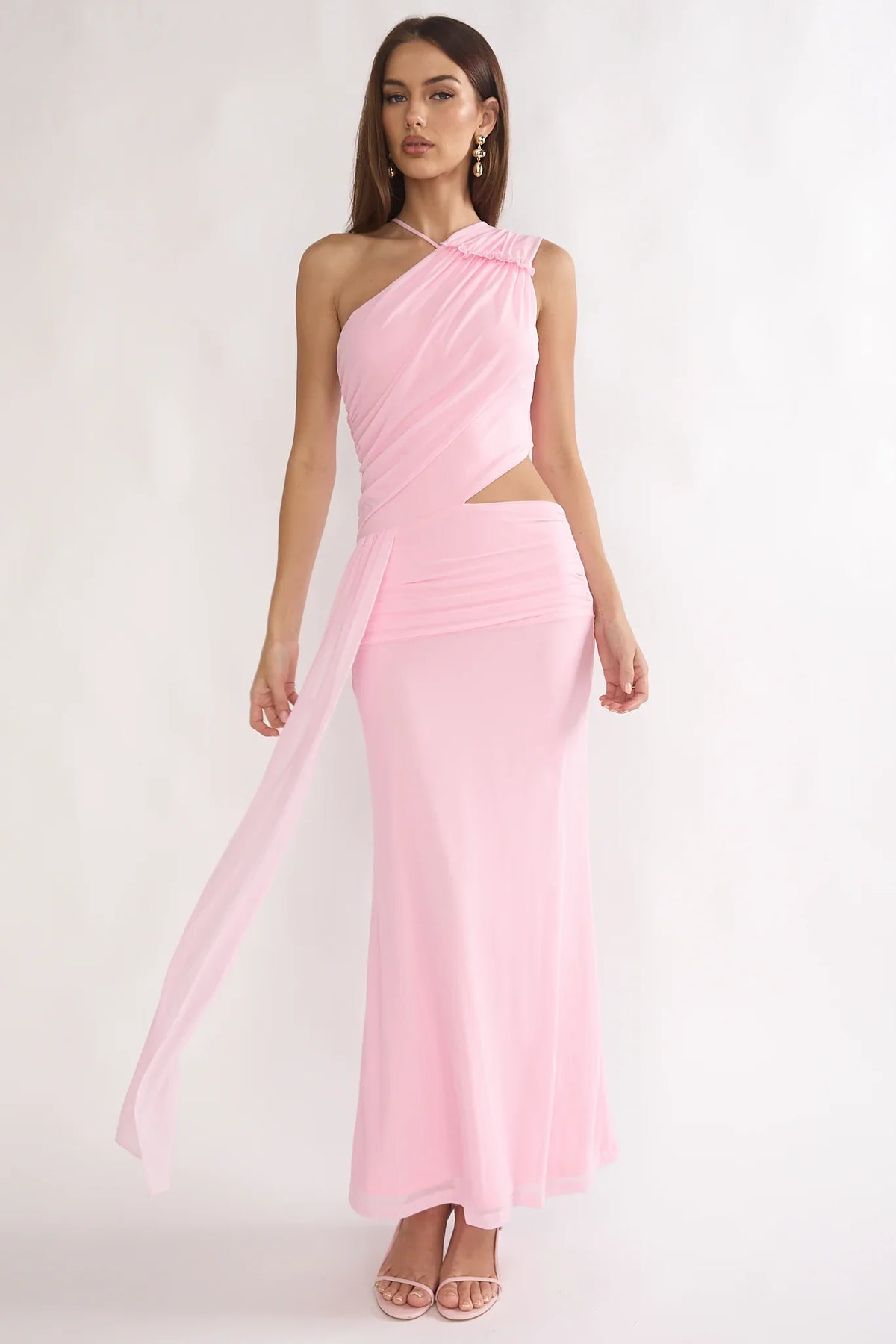 Out Loud Cut-Out Drape Maxi Dress Cheek