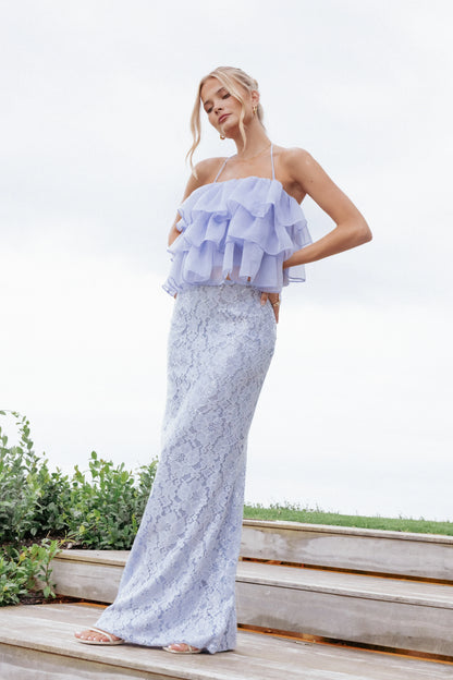 Taelya Flounce Top - Blue
