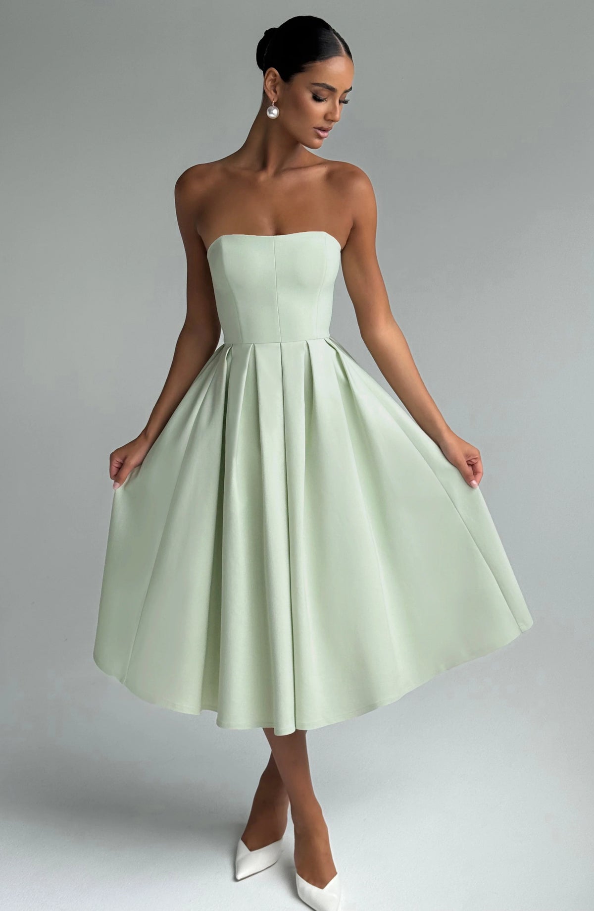 Edith Midi Dress - Mint