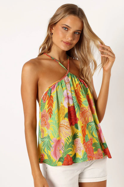 Milton Halter Top - Leilani Print