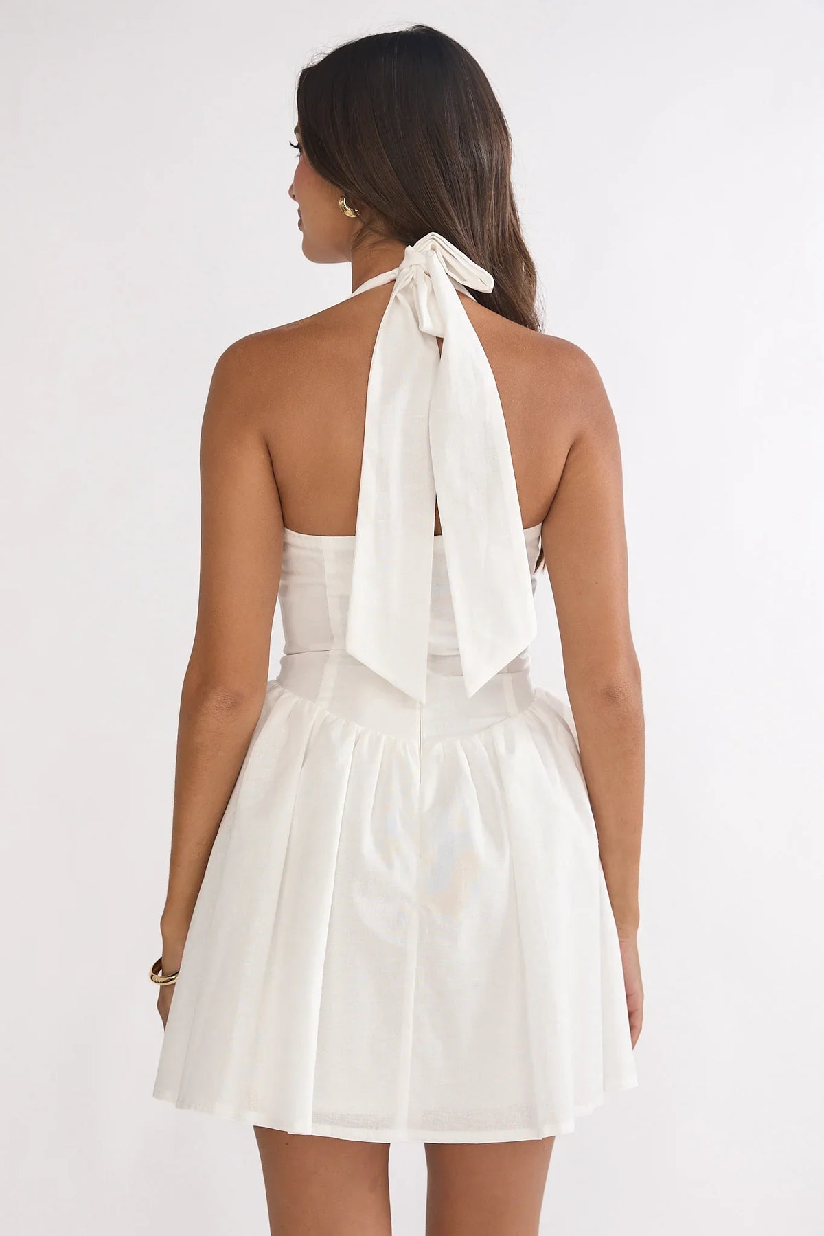 El Corazon Halterneck Mini Dress White