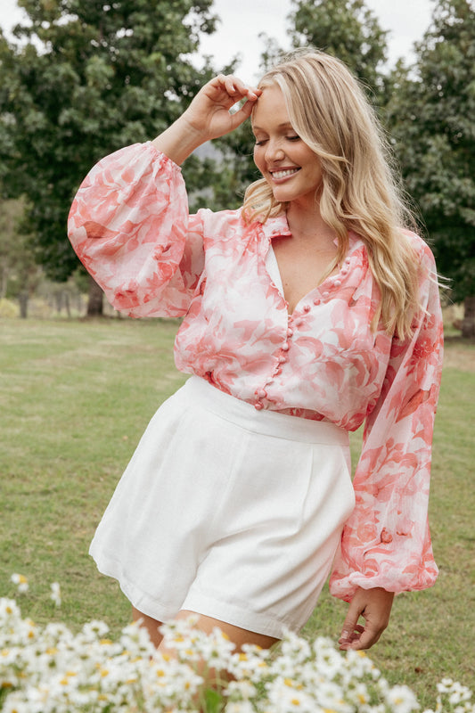 Marni Top - Pink Floral