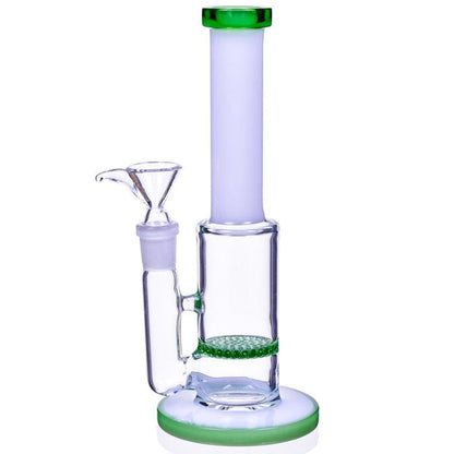 8" Honeycomb Perc Straight Tube Water Pipe