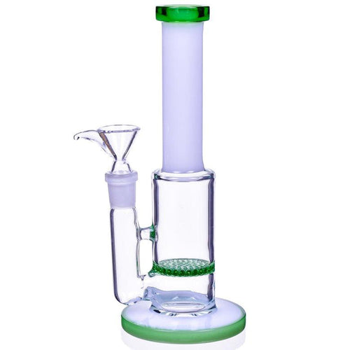 8" Honeycomb Perc Straight Tube Water Pipe