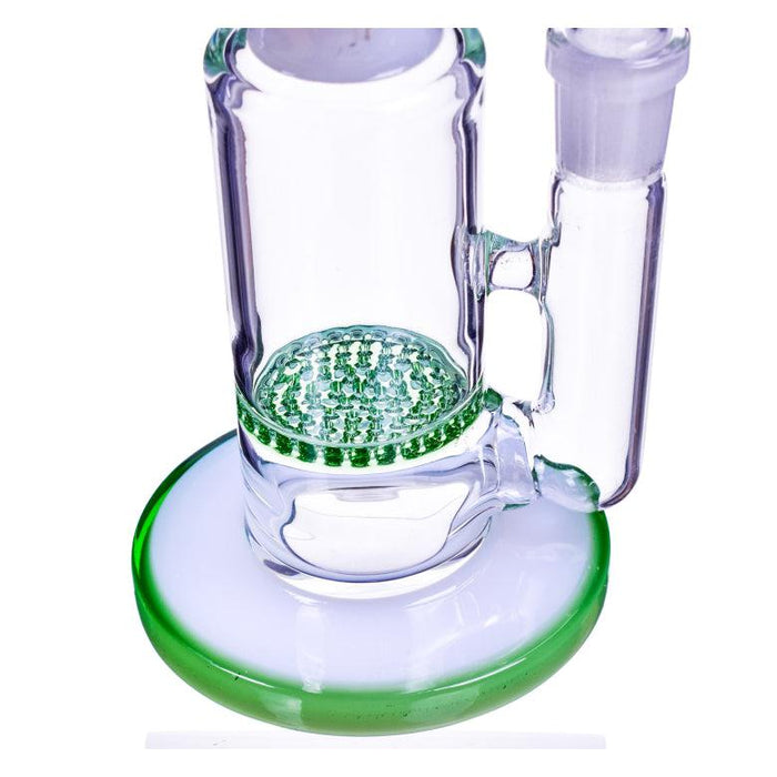 8" Honeycomb Perc Straight Tube Water Pipe