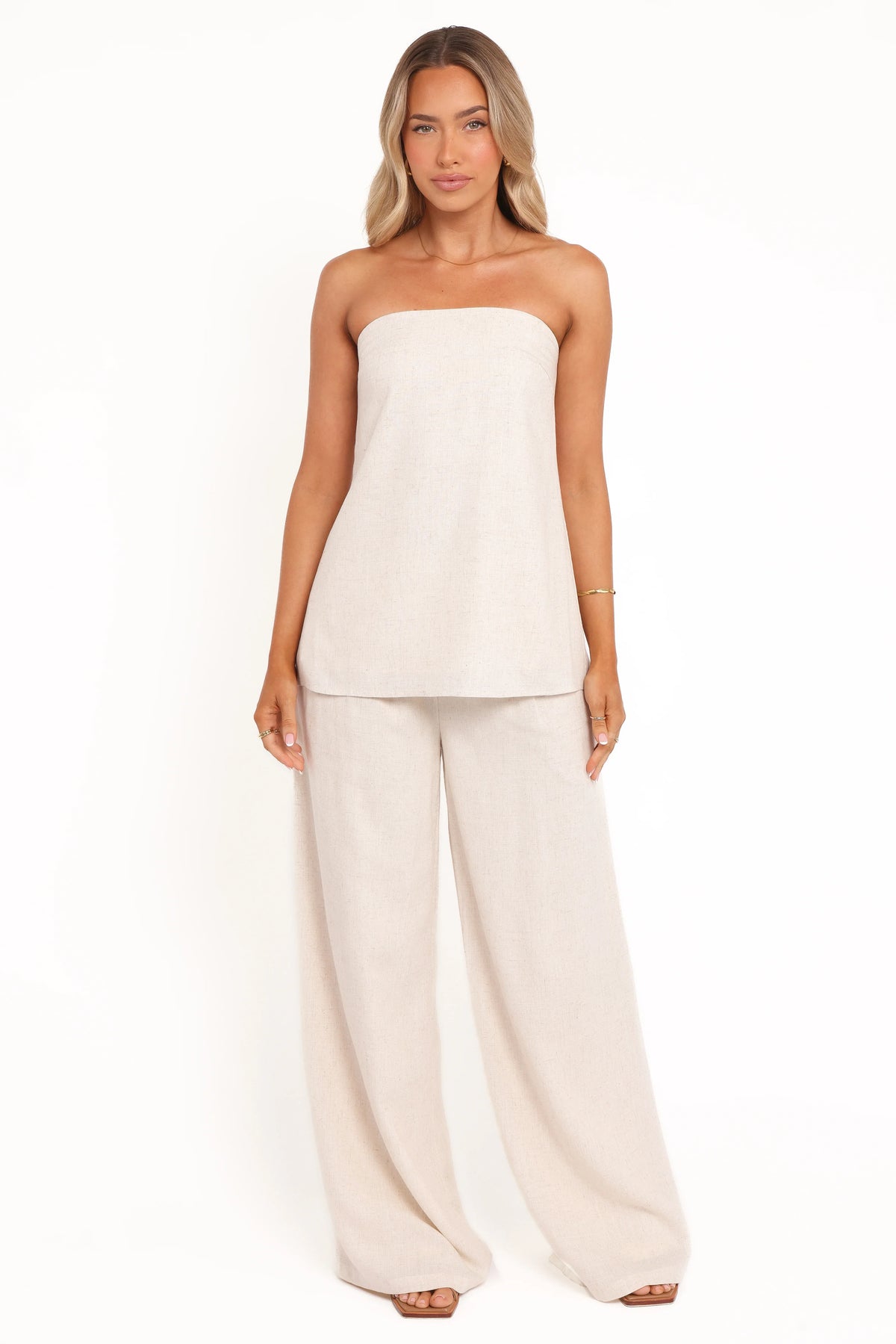 Rosemarie Strapless Top - Oatmeal