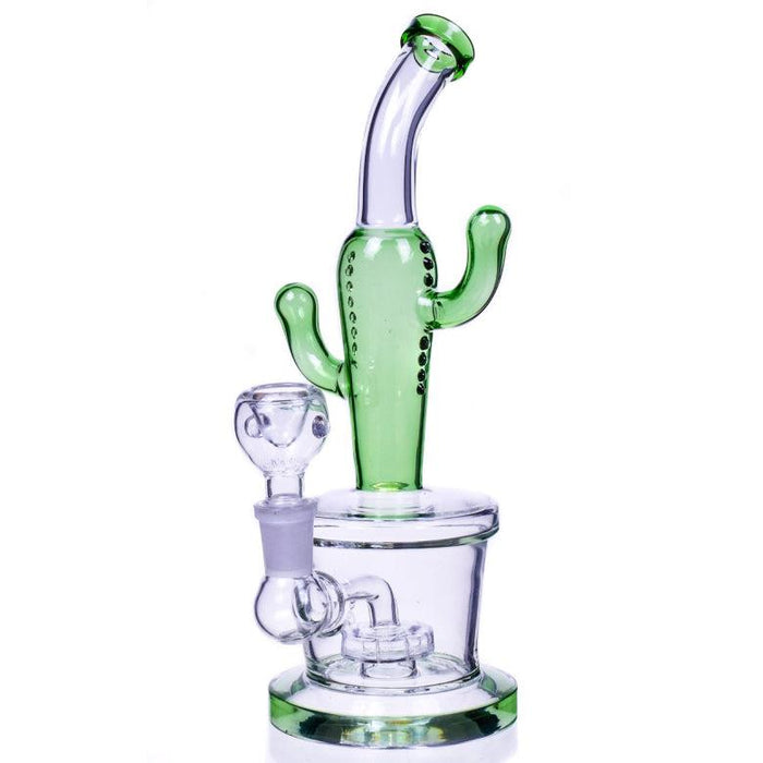 9" Cactus Bong Circle Perc