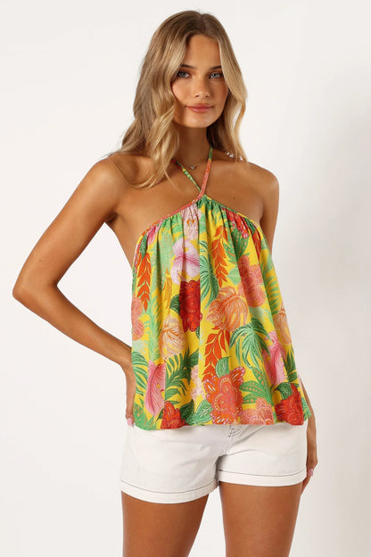 Milton Halter Top - Leilani Print