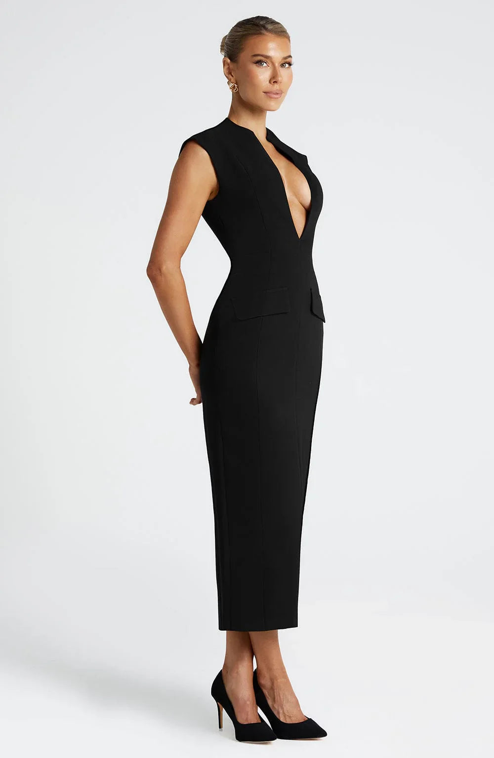 Nellie Midi Dress - Black