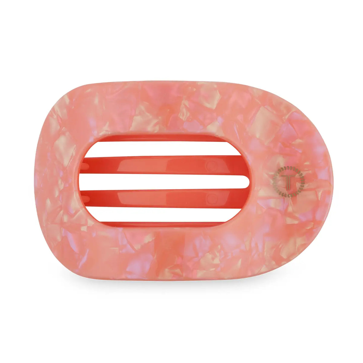 TELETIES Medium Flat Round Hair Clip - Dreamsicle
