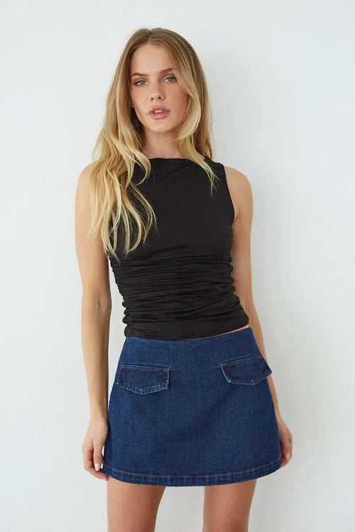 Dolly Denim Mini Skort