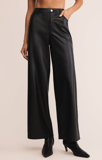 Marli Wide Leg Faux Leather Pant
