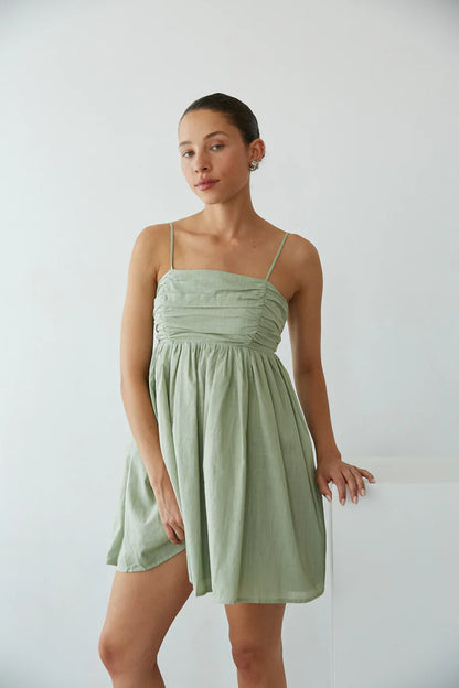Molly Open Back Babydoll Mini Dress