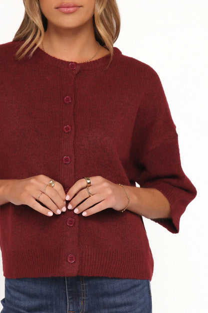 Lilith Knit Top - Wine
