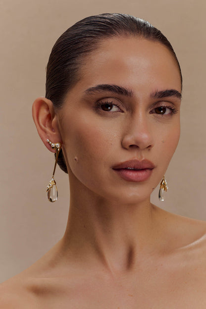 Adelaide Pearl Drop Earrings - Gold