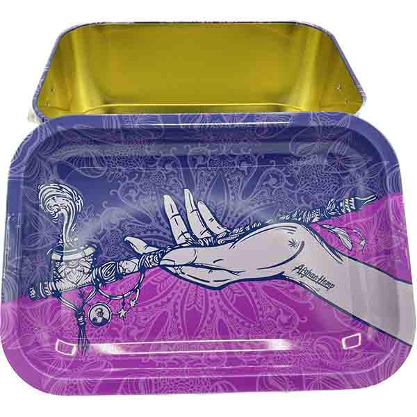 Afghan Hemp Lunchbox Rolling Tray + Wraps Combo