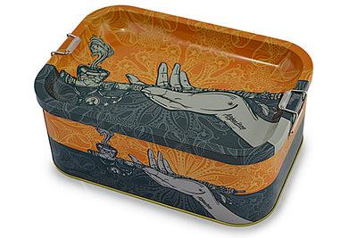 Afghan Hemp Lunchbox Rolling Tray + Wraps Combo