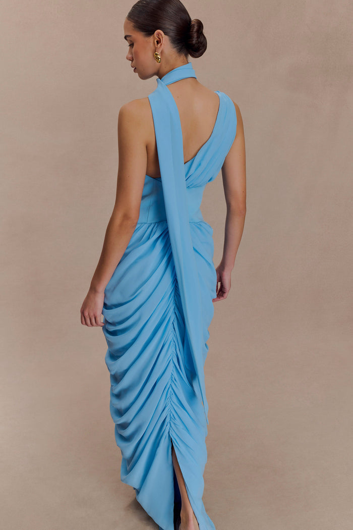 Alex Chiffon Maxi Dress - Blue