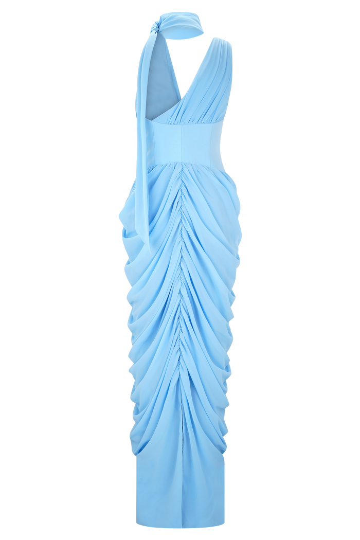 Alex Chiffon Maxi Dress - Blue