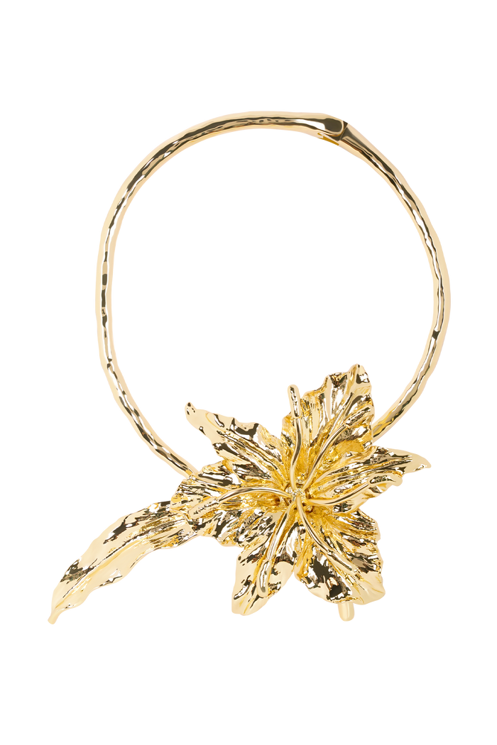 Allona Floral Choker - Gold