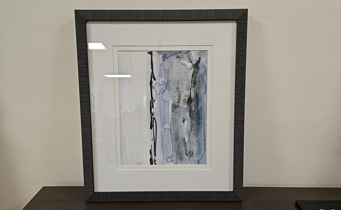 'At the Dawn A' Abstract with Distressed Black Frame